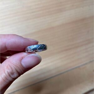 Silver Geometric Honeycomb Ring